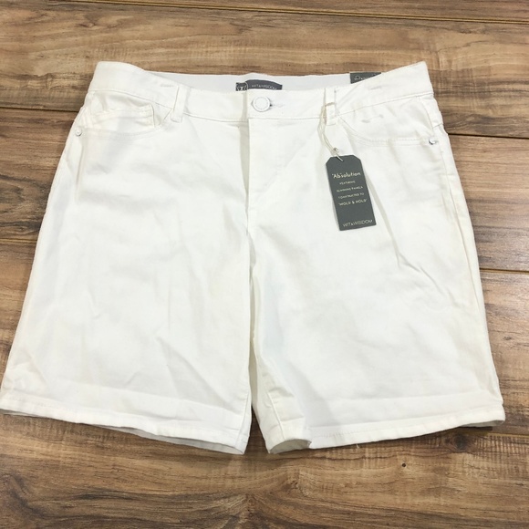 Wit & Wisdom Pants - Wit & Wisdom Ab-Solution White Denim Shorts 16